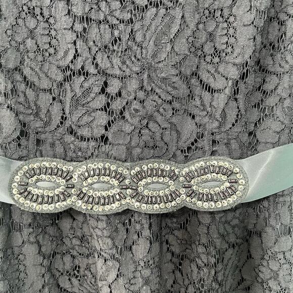 Jessica Simpson Maternity Blue Lace Overlay Dress Size Large Special Event Party - Picture 4 of 12